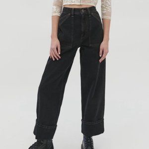 BDG Black Cuffed Carpenter Jeans Size 24